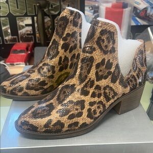 Leopard Print Ankle Boots